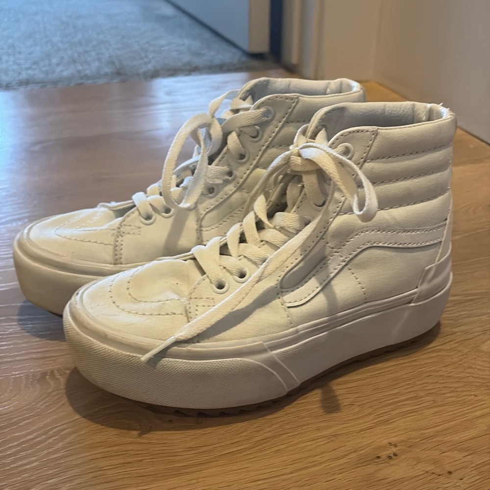 Girls Size 3.5 Vans platform high top sneakers